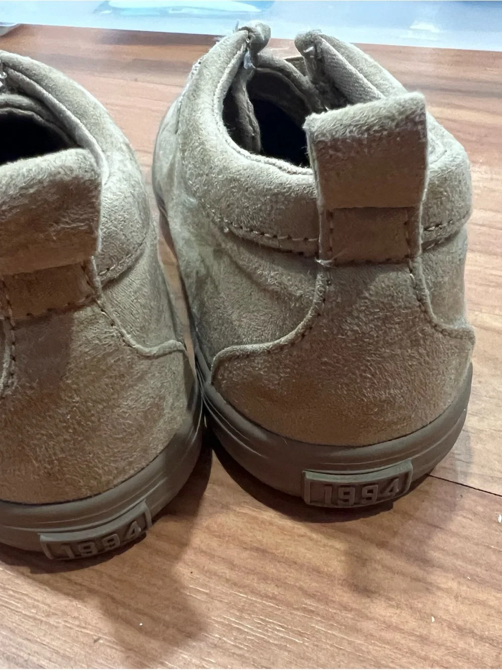 Old Navy Kids Olive Suede Moccasin-Style Sneakers